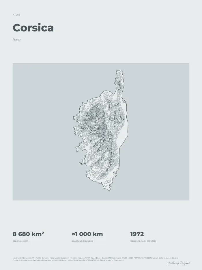 Corsica, art print — digital preview