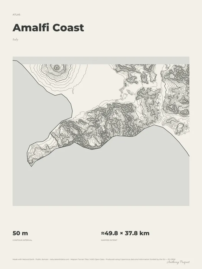 Amalfi Coast, art print — digital preview
